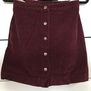 Old Navy 0 Corduroy Botton Down Front Skirt